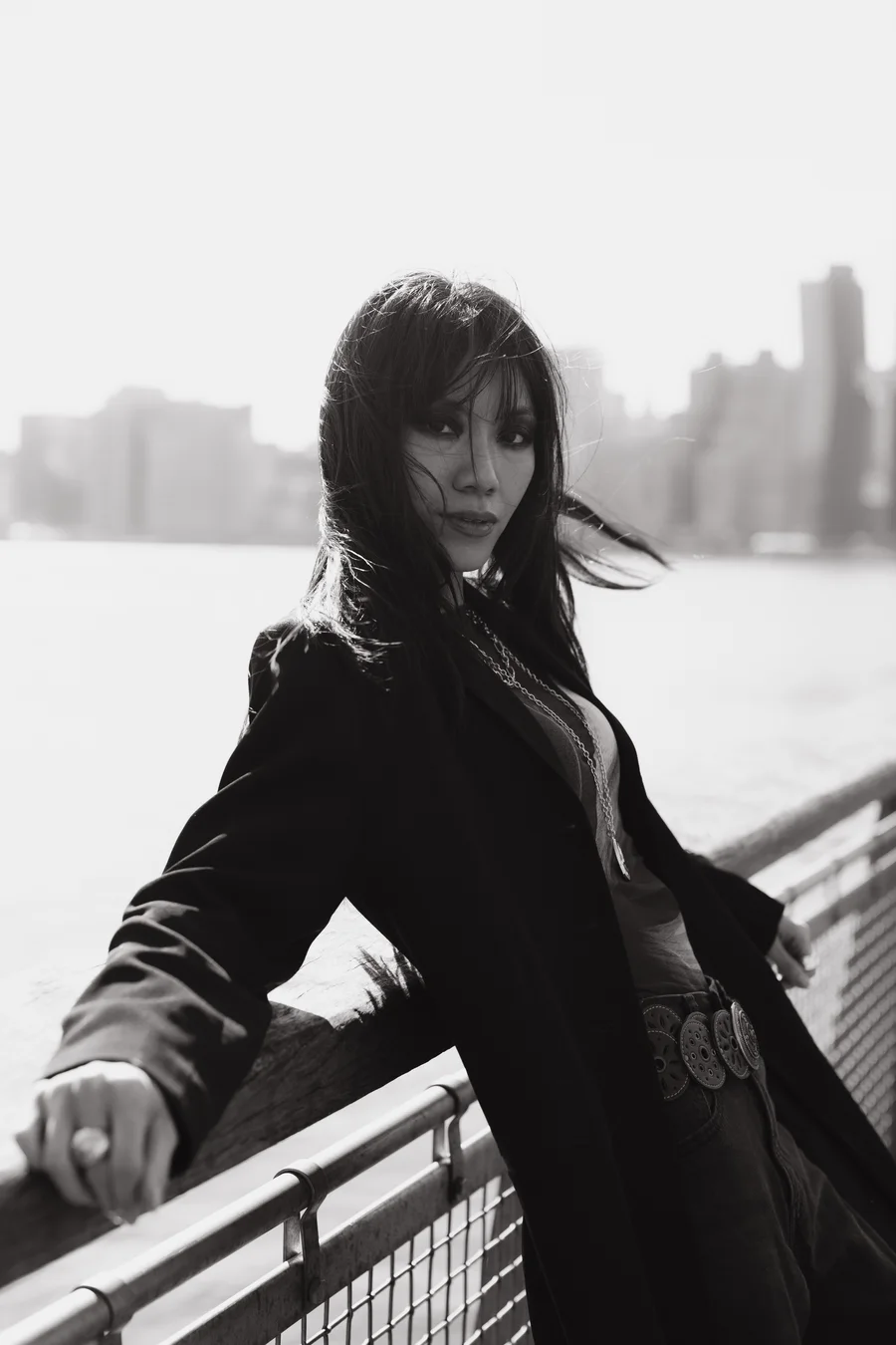 Darin Apinya Darin.world black and white editorial NYC waterfront