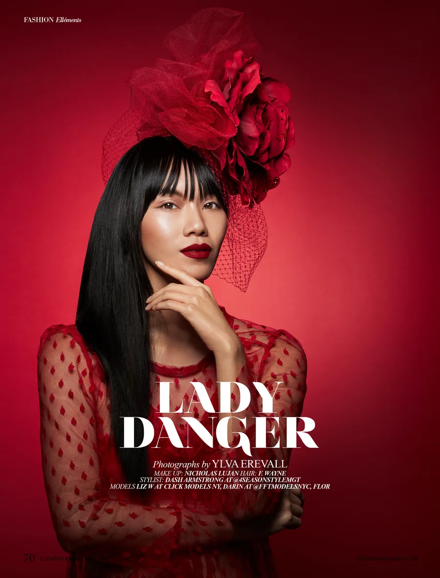 Darin Apinya modeling in Elements fashion magazine